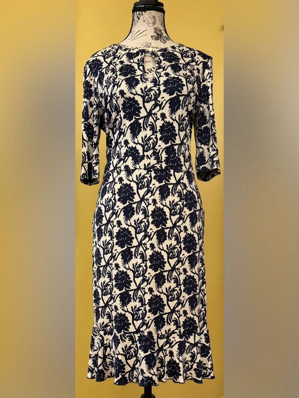 Tory Burch 100% Silk Botanical Print Dress | Japanese Retail